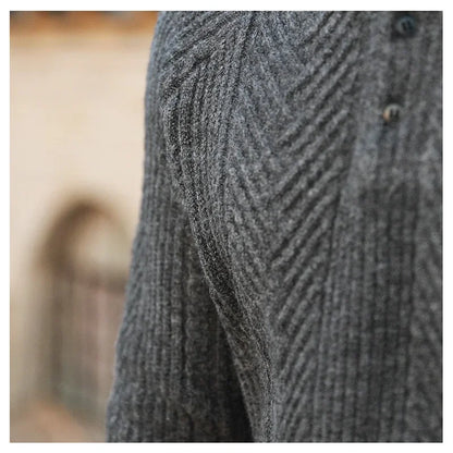 Nordic Knit Lapel Sweater