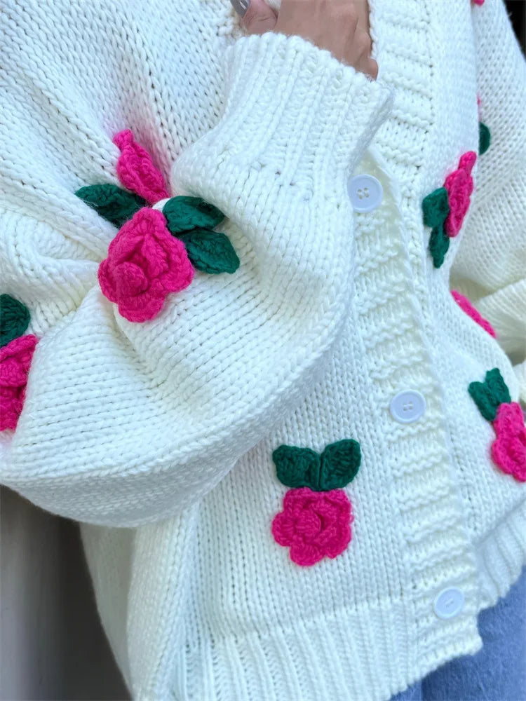 Lily Floral Knit Cardigan