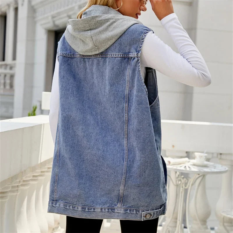 Denin Hooded Vest