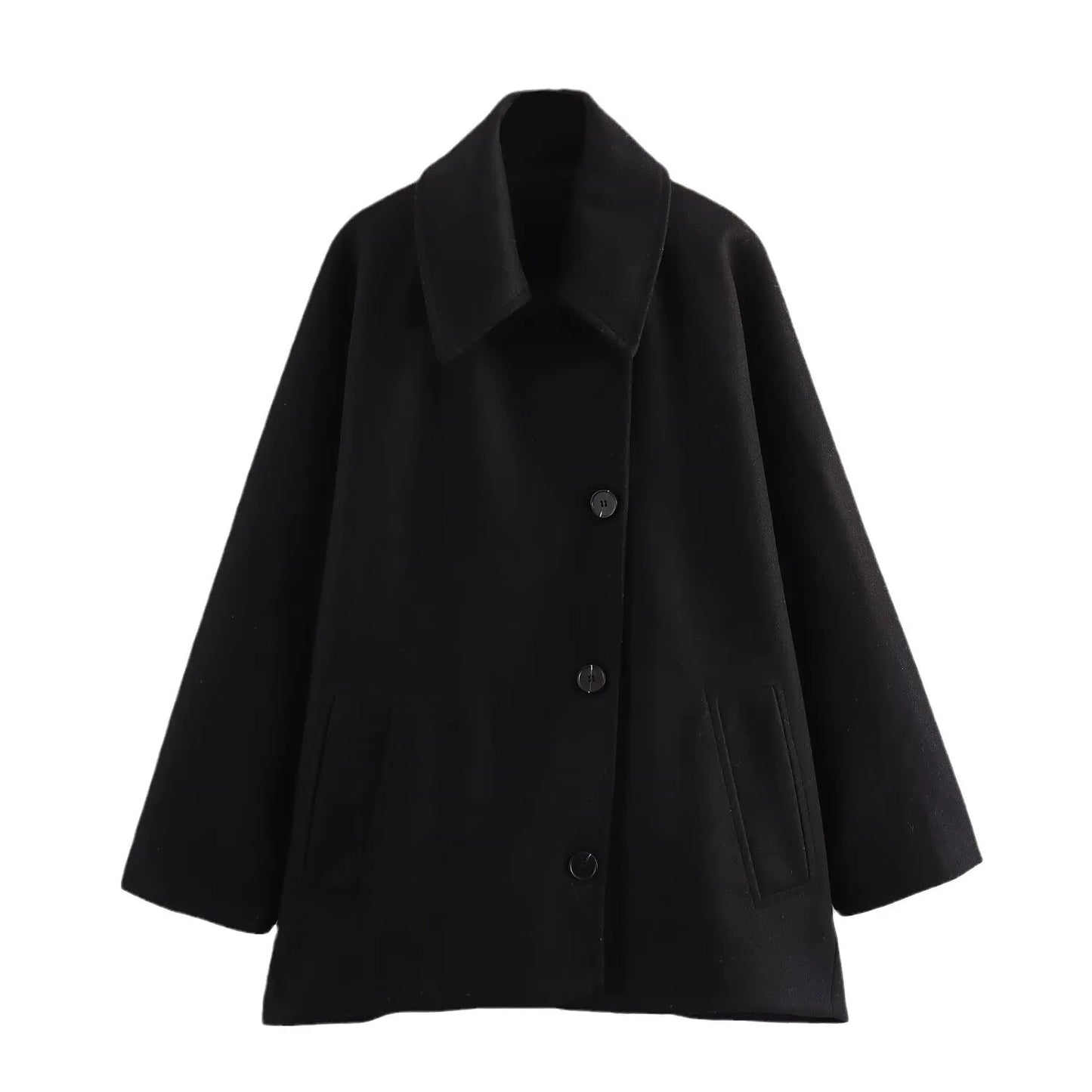 Amélie French Woolen Cape Coat