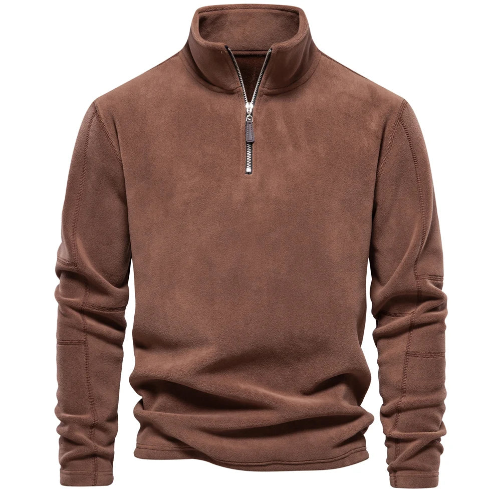 Fleece Pullover Brown