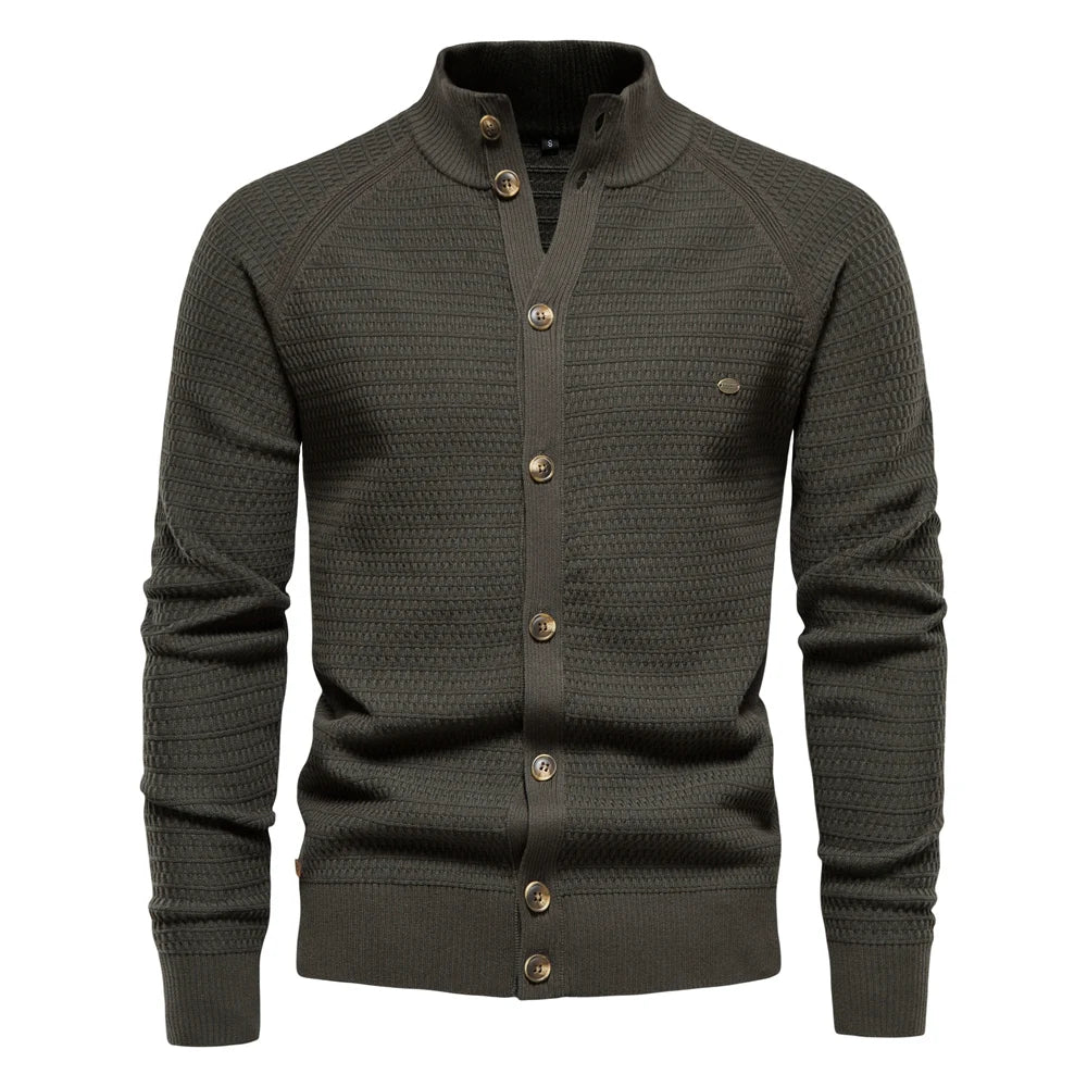 Men Cardigan  Army Green