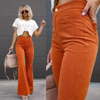 Elegant Corduroy Flare Pants