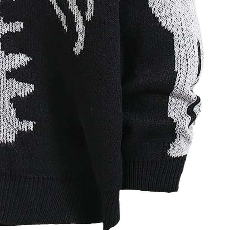 Skull Jacquard Cardigan