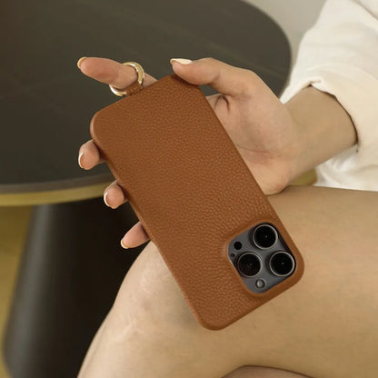 Luxury Genuine Leather Case For iPhone 16 Pro Max