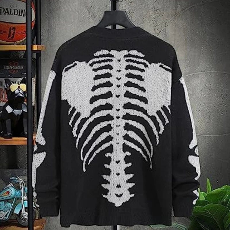 Skull Jacquard Cardigan