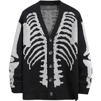 Skull Jacquard Cardigan